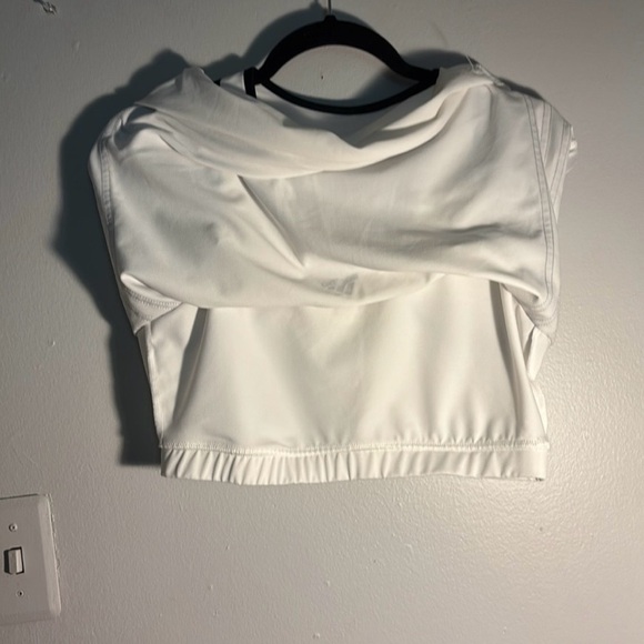 adidas White Tank Top with Black Trim and Stripes - Picture 3 of 6